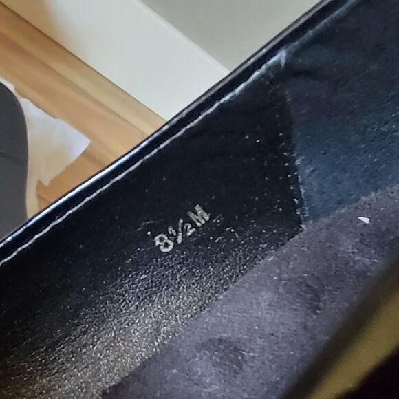 🆕️ Vaneli Fakir Patent Leather Buckle Square Toe Mini Wedge Flats in Black - Picture 11 of 13